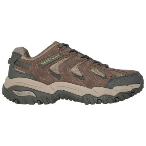 Skechers OUTDOOR Leather Vintage Cushioning Low top Hiking Shoes Men’s Brown