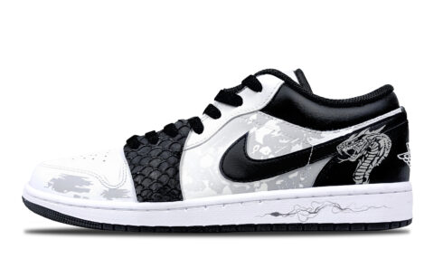 Jordan Air Jordan 1 Snake Warrior Leather Cushioning Slip Resistant Cushioning Slip Resistant Low top