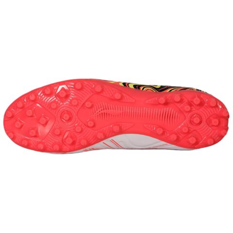 Li Ning MG Multi Ground Soccer Shoes Unisex Standard White/Neon Crystal Red