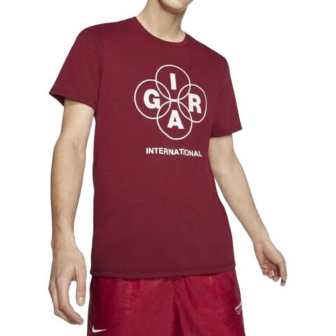Nike Running T Shirts Men’s Red Crew Neck Moderate
