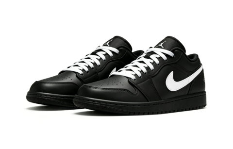Jordan Air Jordan 1 Abrasion Resistant Low top Vintage Basketball Shoes Unisex Black
