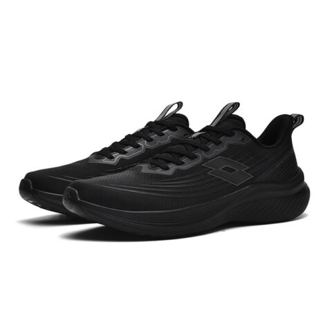 LOTTO Jump Wave 1.0 Fabric Breathable Lightweight Rebound Low top Casual City Commuting Running Shoes Men’s Black