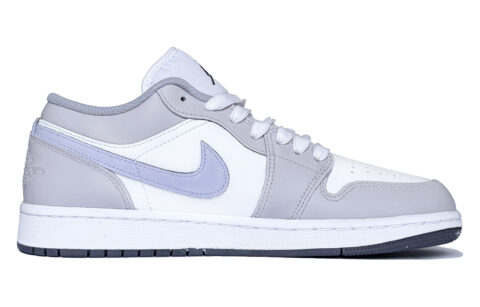 Jordan Air Jordan 1 Lunar Mail, Maris Sal Grape Cushioning Low top Vintage Basketball Shoes Men’s Purple White