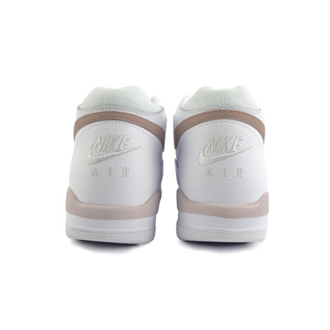 Nike Flight Legacy Slip Resistant Abrasion Resistant Mid top Vintage Basketball Shoes Unisex White Brown