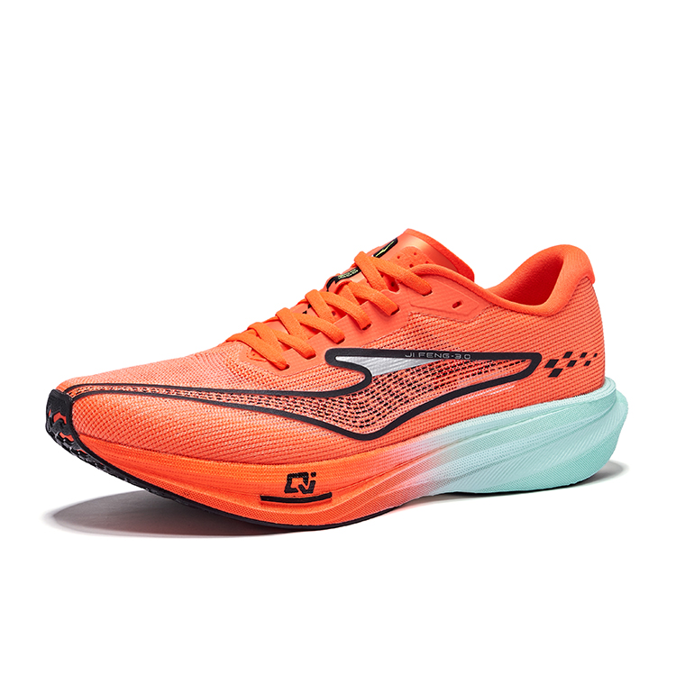 Erke Polar Wind 3.0 Running Shoes Men’s Low Top Neon Rose Red Black