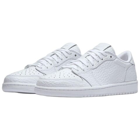 Jordan Air Jordan 1 Slip Resistant Abrasion Resistant Low top Vintage Basketball Shoes Men’s White 2025 Edition