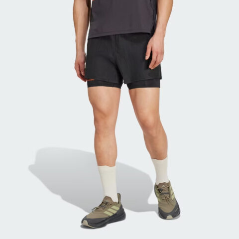 Adidas Free Shipping With AdiClub Adi365 H.Koumori Running 2 In 1 Shorts
