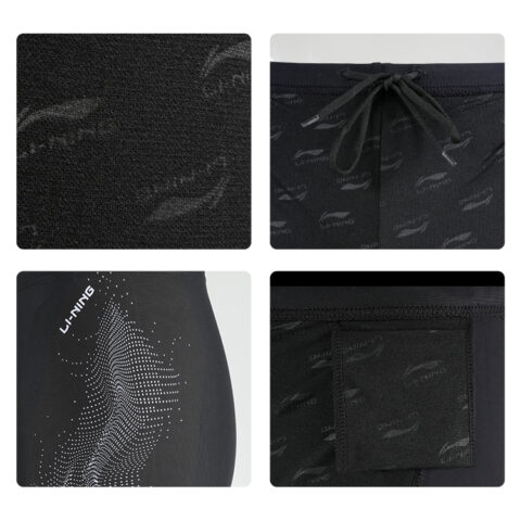 Li Ning Swimming Shorts Men’s Moderate Square Leg Swim Trunks