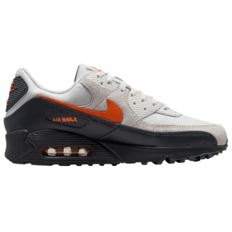 Nike Air Max 90 Abrasion Resistant Abrasion Resistant Low top Casual Running Shoes Unisex Gray Black Orange