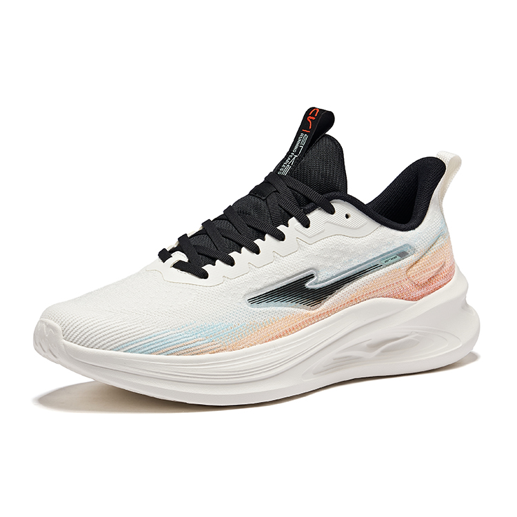 Erke Cushioning Abrasion Resistant Cushioning, Wear Resistant Low top Running Shoes Men’s Microcrystal White Jet Black