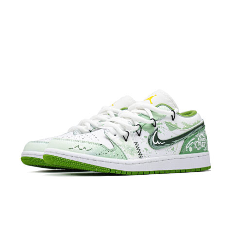 Jordan Air Jordan 1 Summer Under The Tree Shade Synthetic Leather Cushioning Abrasion Resistant