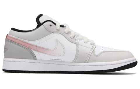 Jordan Air Jordan 1 Abrasion Resistant Abrasion Resistant Low top Vintage Basketball Shoes Women’s Gray Pink