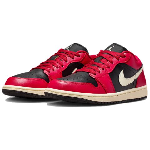 Jordan Air Jordan 1 Low top Vintage Basketball Shoes Women’s Black Red