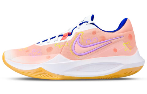 Nike Precision 6 Abrasion Resistant Low top Basketball Shoes Men’s Pink Yellow