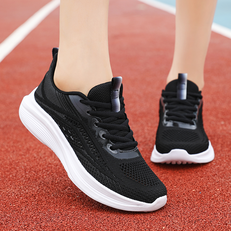 BIANSULONG Cushioning Slip Resistant Coverage Low top Casual Running Shoes Women’s Black Gray