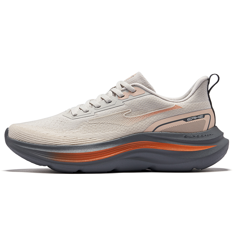 Erke Cloud Motion V2 Cushioning, Wear Resistant Low top Casual Running Shoes Men’s Wild Gray Almond