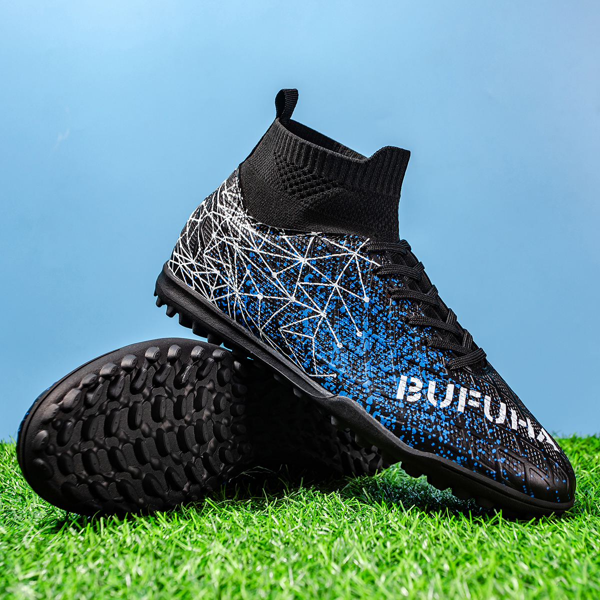 RUIKE FG Rubber Long Studs TF Rubber Broken Studs Soft Ground, Firm Ground, Artificial Ground, Natural Ground, Indoor
