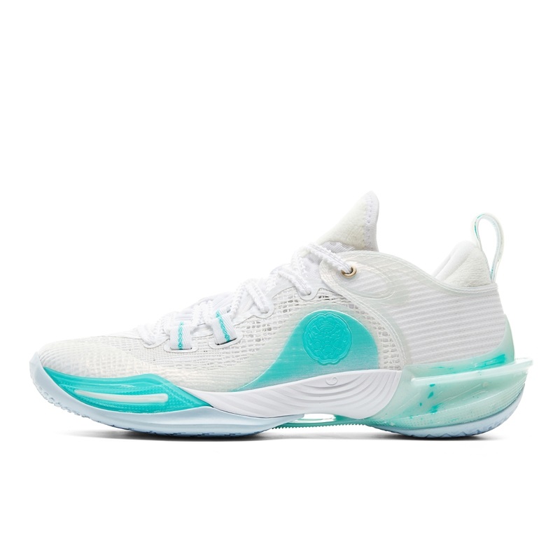 PEAK Flash 6 Cushioning Slip Resistant Abrasion Resistant Breathable Low top Basketball Shoes Men's White Green