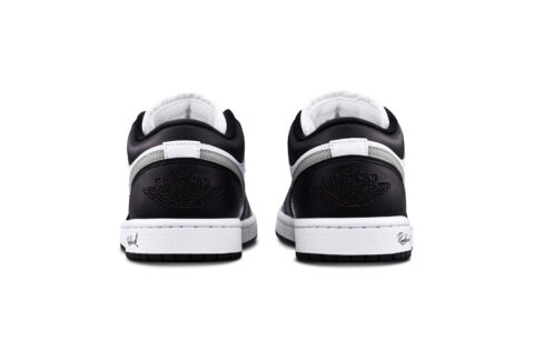 Jordan Air Jordan 1 Black Gray Player Low top Vintage Basketball Shoes Unisex Gray