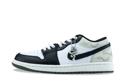 Jordan Air Jordan 1 Abrasion Resistant Low top Vintage Basketball Shoes Unisex White