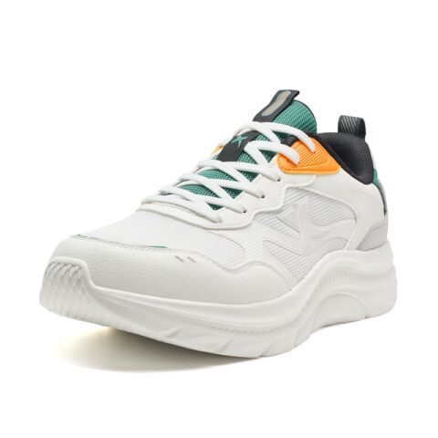 XTEP Slip Resistant Lightweight Rebound Low top Casual Running Shoes Men’s Sail White Gray
