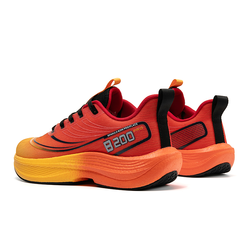 BIANSULONG Running Shoes Men’s Low Top Fiery Orange