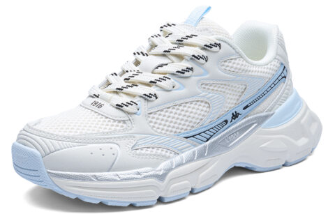 Kappa Hydrogen Track Breathable Lightweight Height Increasing Low top Running Shoes Women’s Winter White, Bio Blue