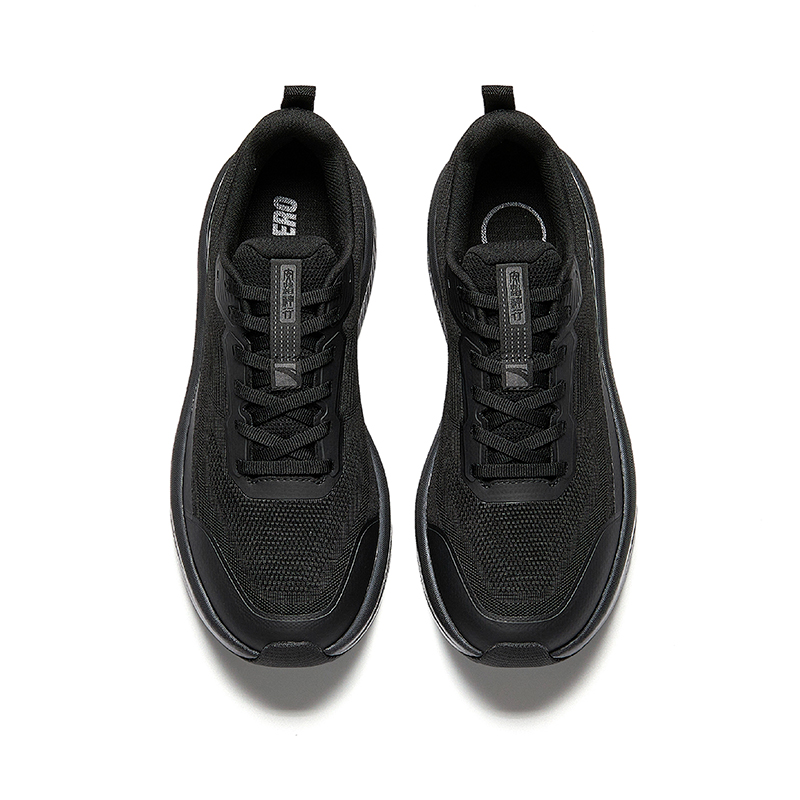 Anta Textile, Synthetic Leather Low top Training Shoes Men’s Basic Black