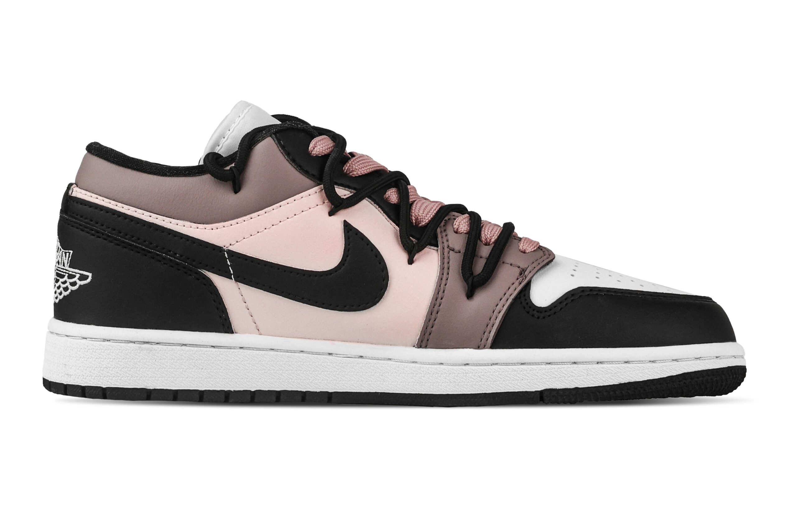 Jordan Air Jordan 1 Dense Cat Paw Abrasion Resistant Low top Vintage Basketball Shoes Unisex Black White Pink