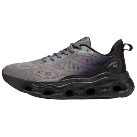 361° Cushioning Slip Resistant Breathable Low top Long Distance Running Shoes Men’s Graphite Gray Obsidian Black