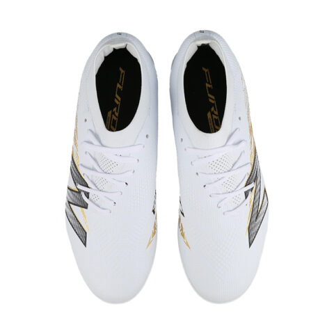 New Balance Furon V8 TF Turf Abrasion Resistant Breathable Coverage Soccer Shoes Unisex White Gold Black