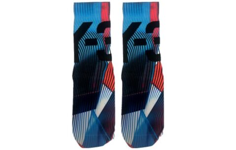 Y 3 Knee High Socks Unisex Red Blue
