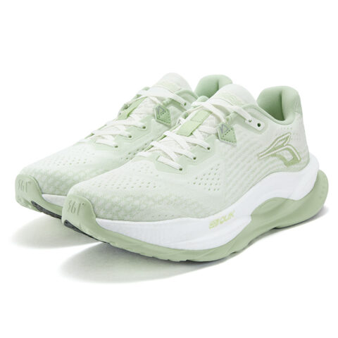 361° Fiery 5 Cushioning, Wear Resistant Low top Running Shoes Men’s White Green
