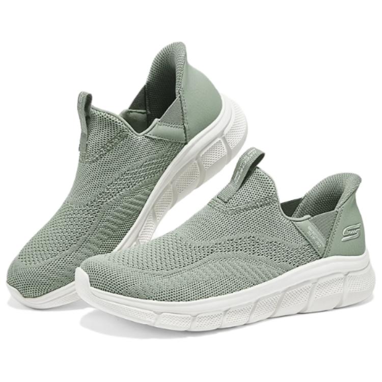 Skechers BOBS B FLEX Breathable And Lightweight Low top Casual Shoes Women’s Gray Green