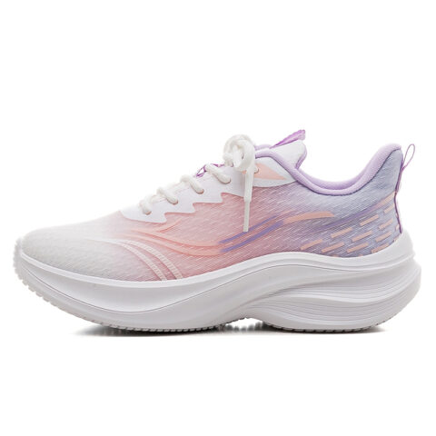 HUANQIU Cushioning Breathable Support Cushioning Breathable Support Low top Casual Running Shoes Women’s White Purple