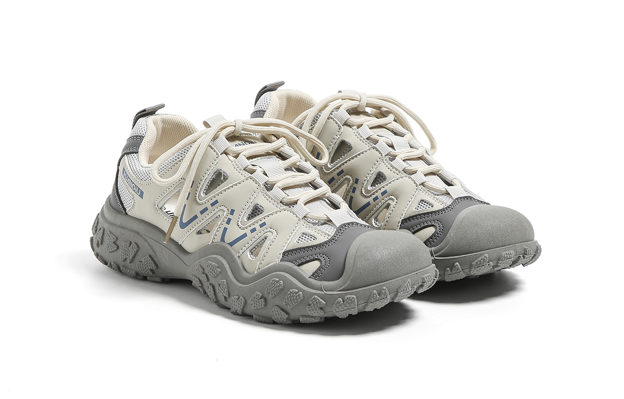 HUANQIU Slip Resistant, Abrasion Resistant, Breathable, Lightweight Low top Mountaineering Shoes Men’s Gray