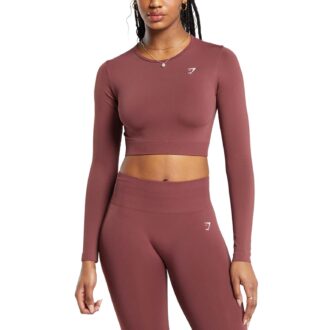 GYMSHARK Workout Clothing Women's Burgundy Red