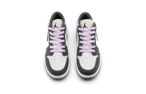 Jordan Air Jordan 1 Cushioning Slip Resistant Abrasion Resistant Low top Vintage Basketball Shoes Unisex Gray Purple