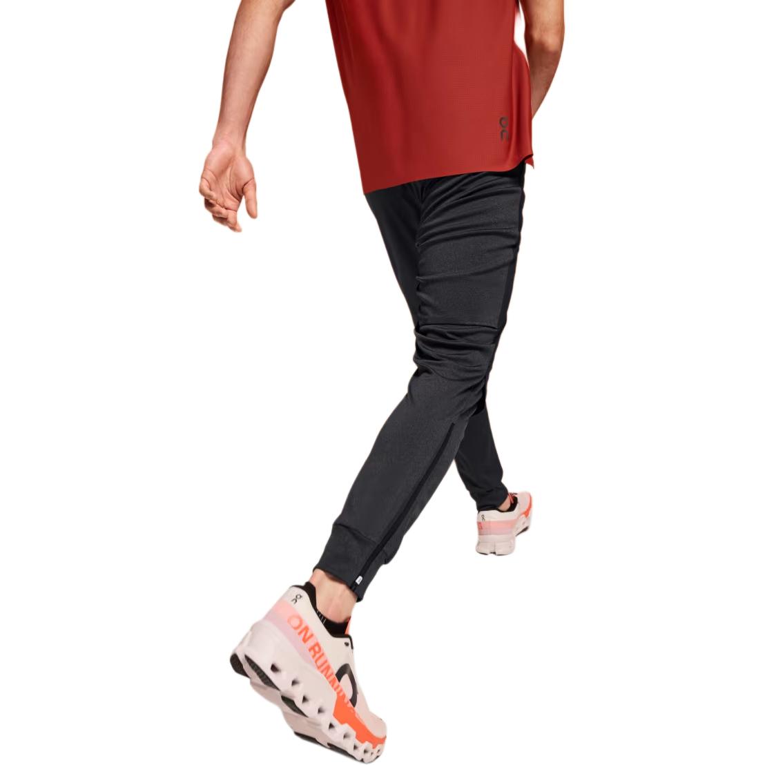 On tapered-leg track pants
