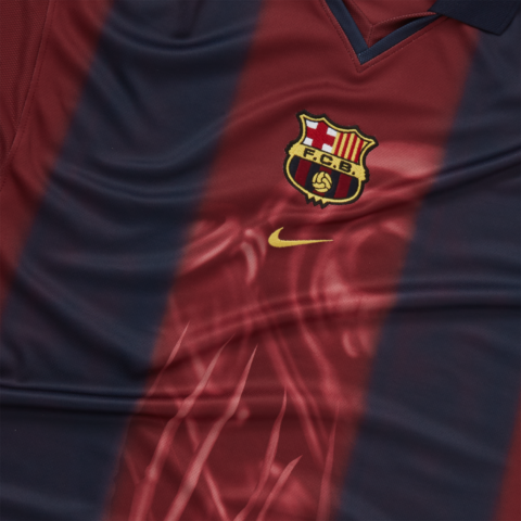 Nike Fc Barcelona X Cactus Jack Retro 2000/01 Home Skeleton Jersey