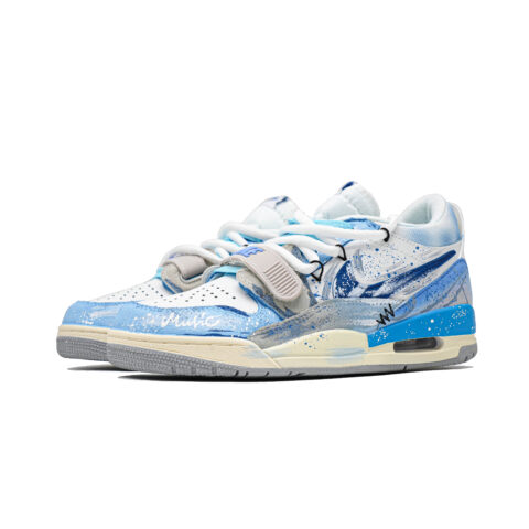 Jordan Legacy 312 Sea Tide Navigation Synthetic Leather Cushioning, Wear Resistant Low top Vintage Basketball Shoes