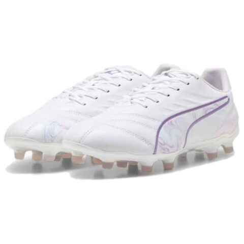 PUMA King Pro AG Artificial Ground FG Firm Ground Firm Ground Soccer Shoes Women’s White