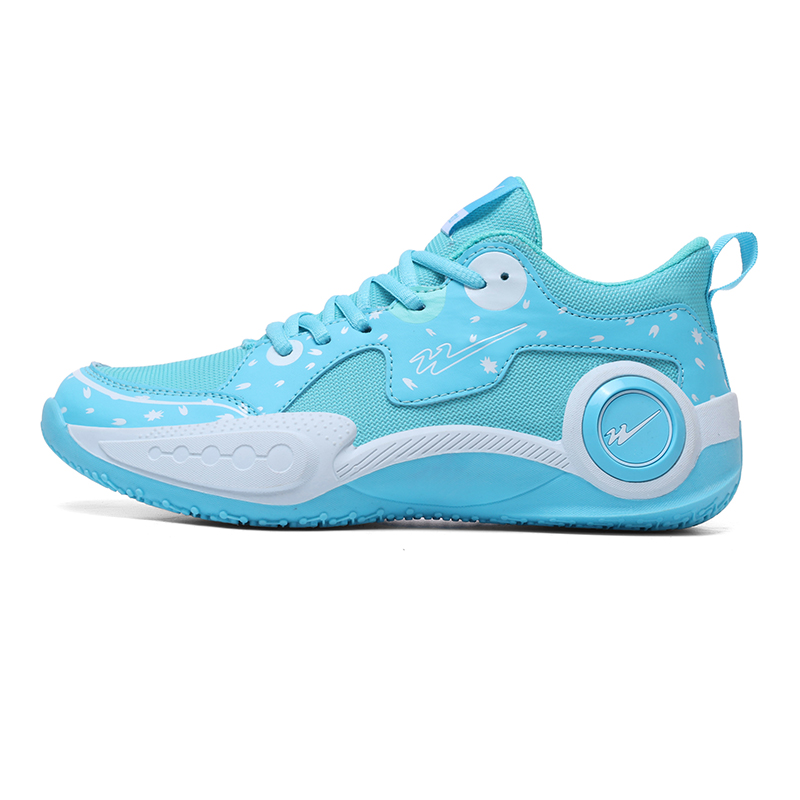 Binary Cushioning Breathable Slip Resistant Cushioning Breathable Slip Resistant Low top Basketball Shoes Unisex Aqua