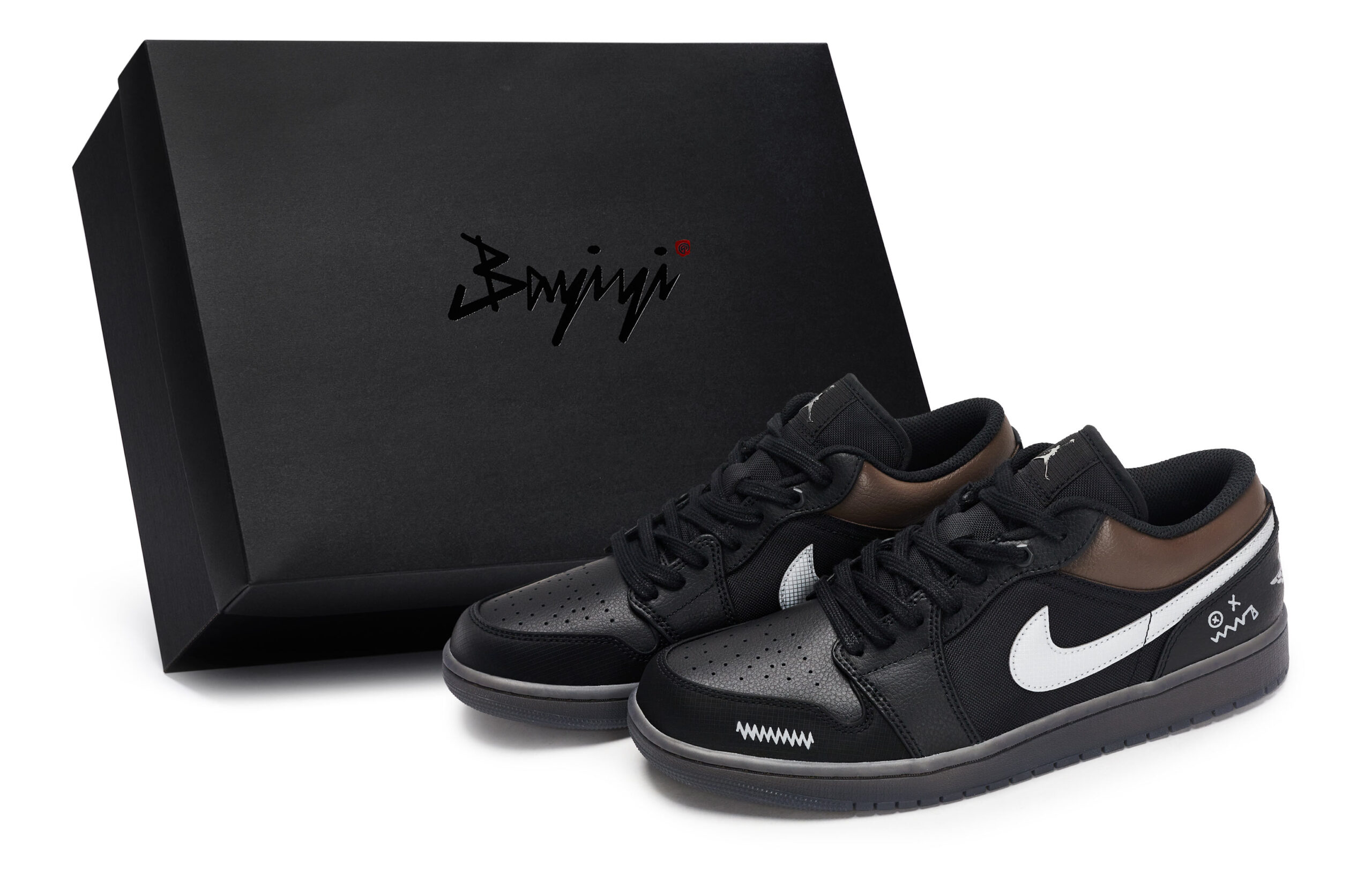Jordan Air Jordan 1 Vintage Basketball Shoes Unisex Low Top White Coffee