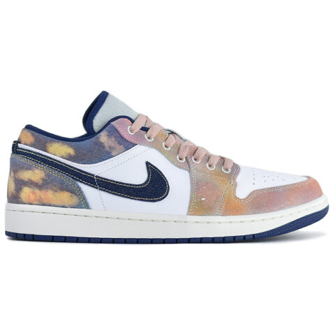 Jordan Air Jordan 1 Low top Vintage Basketball Shoes Men’s Blue Pink
