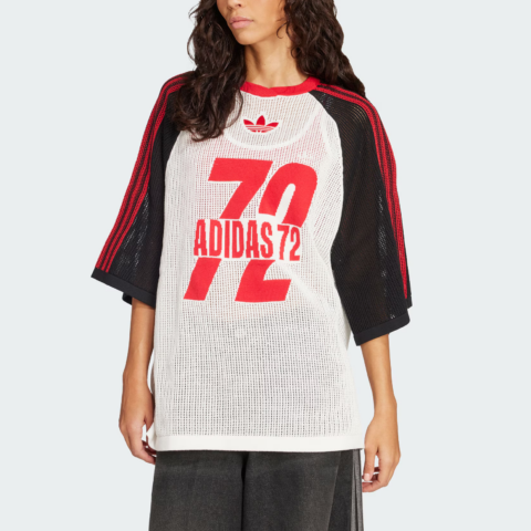 Adidas Originals logo-detail mesh T-shirt