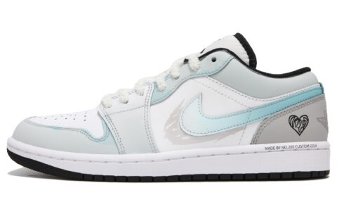 Jordan Air Jordan 1 Abrasion Resistant Low top Vintage Basketball Shoes Women’s Blue Pink