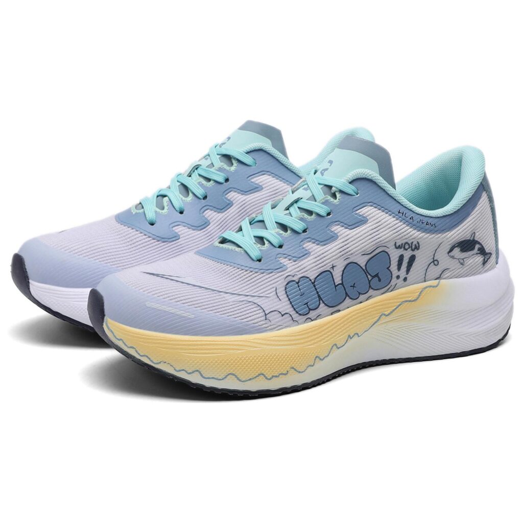 HLA JEANS Mesh Cushioning Slip Resistant Breathable Support Low top Running Shoes Unisex