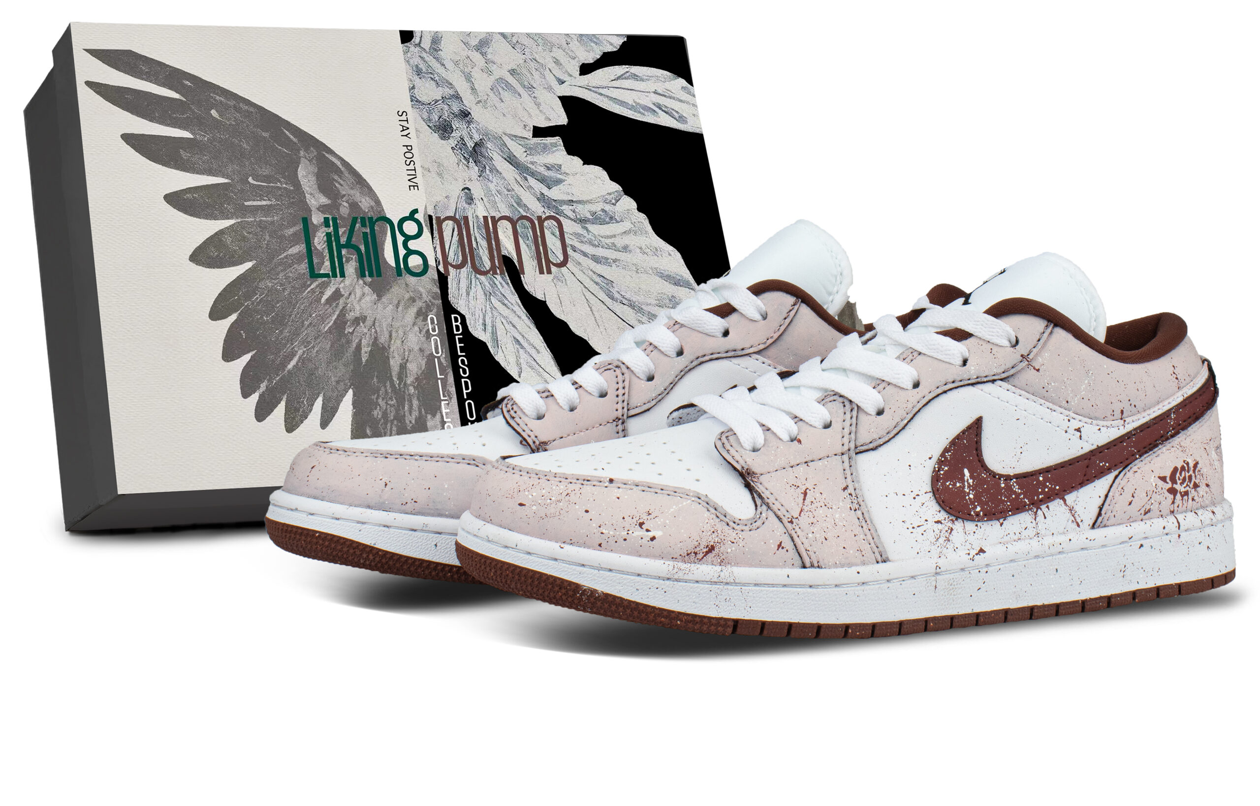 Jordan Air Jordan 1 Abrasion Resistant Abrasion Resistant Low top Vintage Basketball Shoes Unisex Pink