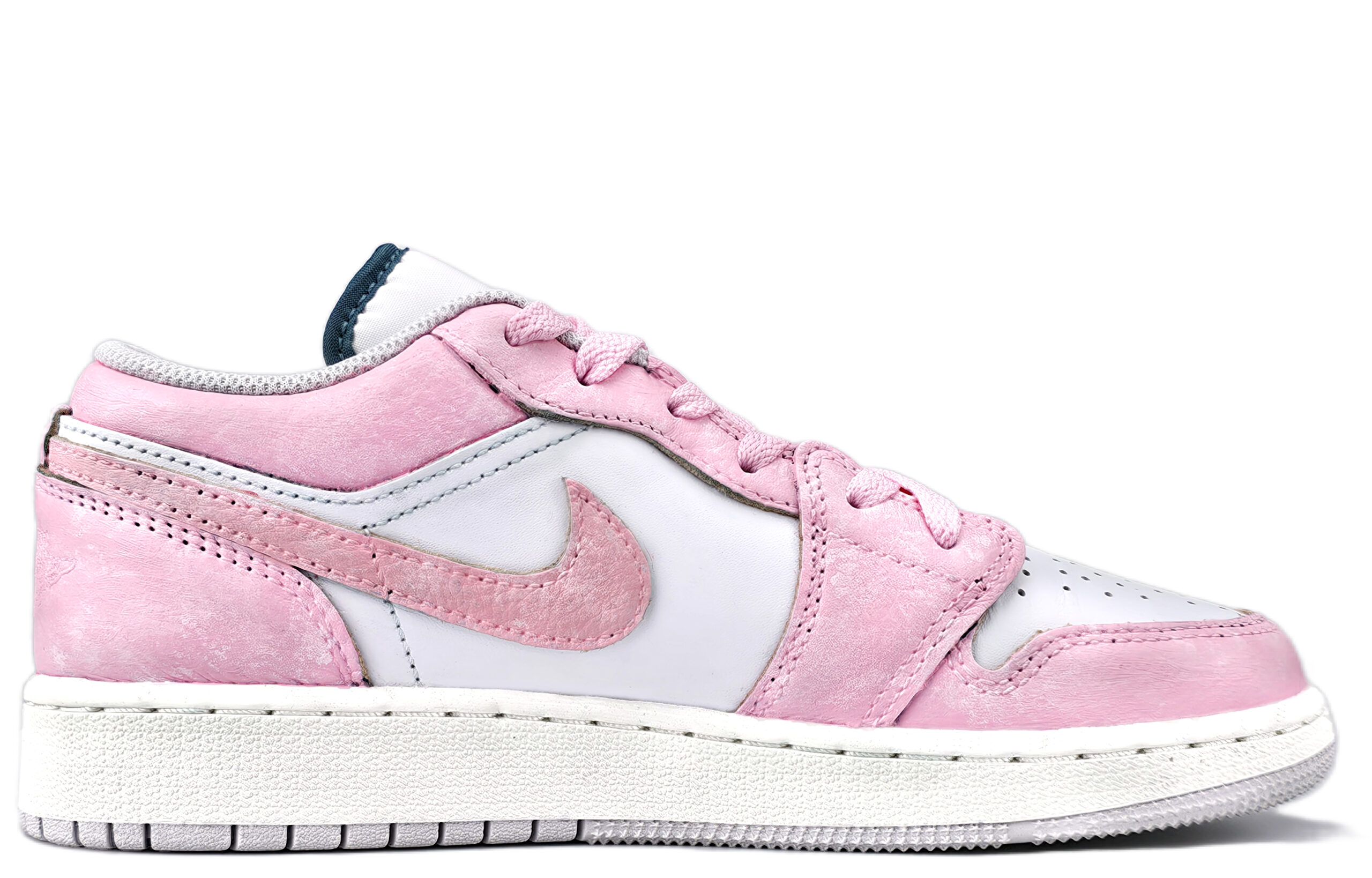 Jordan Air Jordan 1 Low top Vintage Basketball Shoes Unisex Pink White